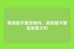 美国留学面签难吗，美国留学面签难度大吗