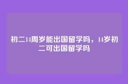 初二14周岁能出国留学吗，14岁初二可出国留学吗