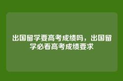 出国留学要高考成绩吗，出国留学必看高考成绩要求