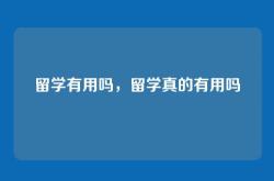 留学有用吗，留学真的有用吗
