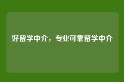 好留学中介，专业可靠留学中介