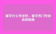 留学什么专业好，留学热门专业选择指南