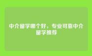 中介留学哪个好，专业可靠中介留学推荐