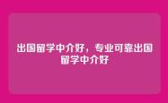 出国留学中介好，专业可靠出国留学中介好