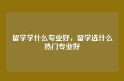 留学学什么专业好，留学选什么热门专业好