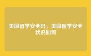美国留学安全吗，美国留学安全状况如何