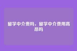 留学中介贵吗，留学中介费用高昂吗