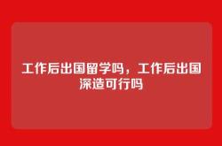 工作后出国留学吗，工作后出国深造可行吗