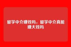 留学中介赚钱吗，留学中介真能赚大钱吗