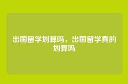 出国留学划算吗，出国留学真的划算吗