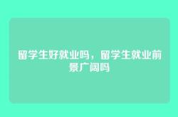 留学生好就业吗，留学生就业前景广阔吗
