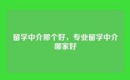 留学中介那个好，专业留学中介哪家好
