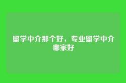 留学中介那个好，专业留学中介哪家好
