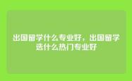 出国留学什么专业好，出国留学选什么热门专业好