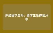 你是留学生吗，留学生活体验分享