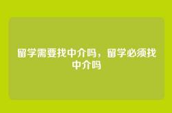 留学需要找中介吗，留学必须找中介吗