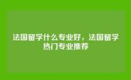 法国留学什么专业好，法国留学热门专业推荐