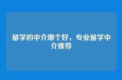 留学的中介哪个好，专业留学中介推荐