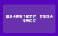 留学选择哪个国家好，留学首选理想国家