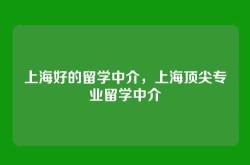 上海好的留学中介，上海顶尖专业留学中介