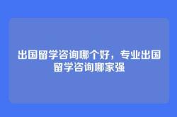 出国留学咨询哪个好，专业出国留学咨询哪家强