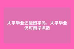 大学毕业还能留学吗，大学毕业仍可留学深造