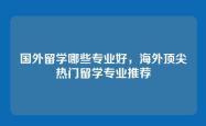 国外留学哪些专业好，海外顶尖热门留学专业推荐