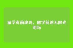 留学有前途吗，留学前途无限光明吗