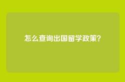 怎么查询出国留学政策？