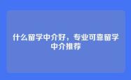 什么留学中介好，专业可靠留学中介推荐