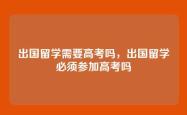 出国留学需要高考吗，出国留学必须参加高考吗