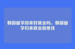 韩国留学回来好就业吗，韩国留学归来就业前景佳