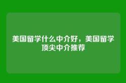 美国留学什么中介好，美国留学顶尖中介推荐