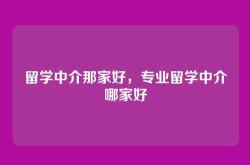 留学中介那家好，专业留学中介哪家好
