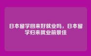 日本留学回来好就业吗，日本留学归来就业前景佳