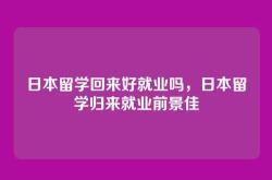 日本留学回来好就业吗，日本留学归来就业前景佳