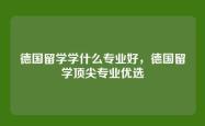 德国留学学什么专业好，德国留学顶尖专业优选