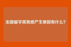 出国留学孤独感产生原因有什么？