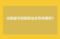 出国留学回国就业优势有哪些？