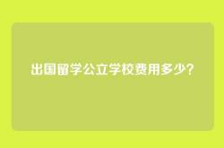 出国留学公立学校费用多少？