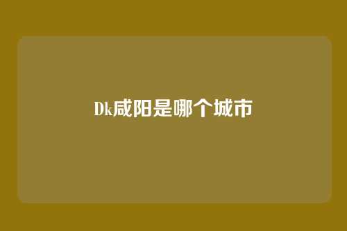 Dk咸阳是哪个城市