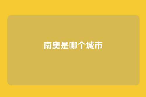 南奥是哪个城市