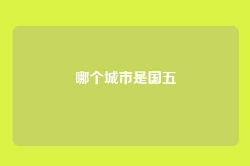 哪个城市是国五