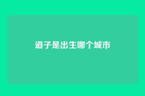 道子是出生哪个城市