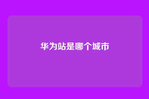 华为站是哪个城市