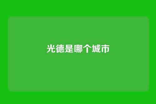 光德是哪个城市