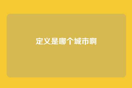 定义是哪个城市啊