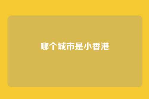 哪个城市是小香港