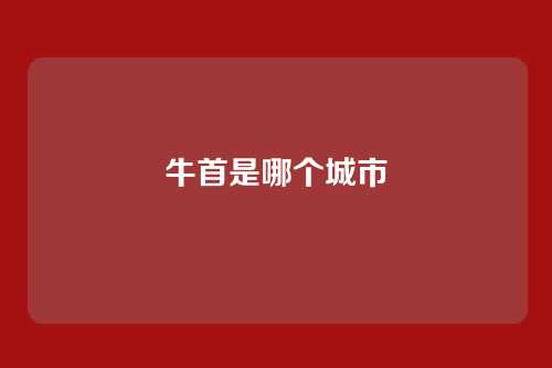 牛首是哪个城市