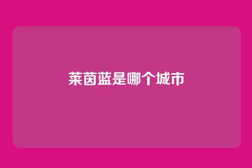 莱茵蓝是哪个城市